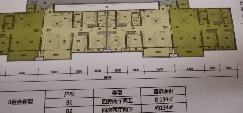 毛坯4室2廳2衛134m267萬元