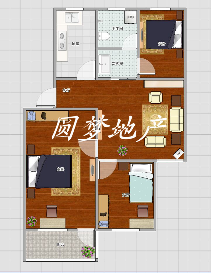精品三室學區房，以裝修拎包即住，可貸款