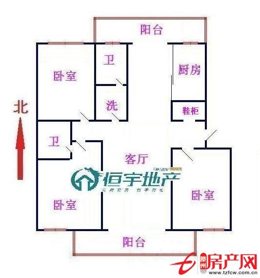 三室兩廳兩衛(wèi)，兩室向陽，帶儲(chǔ)藏室，有證可貸款