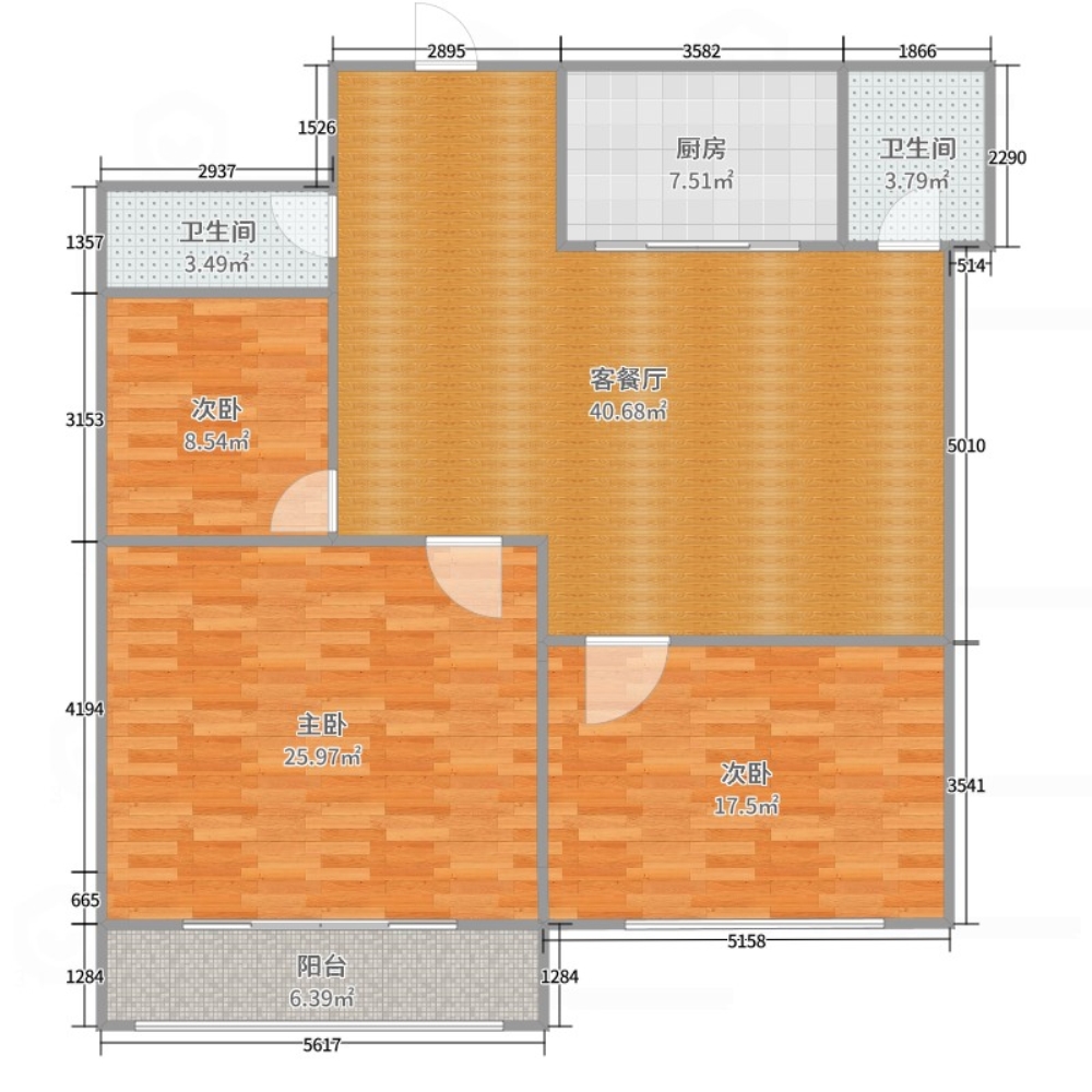 精裝修3室2廳2衛124m2107萬元   精裝未住!  未住！  未住！