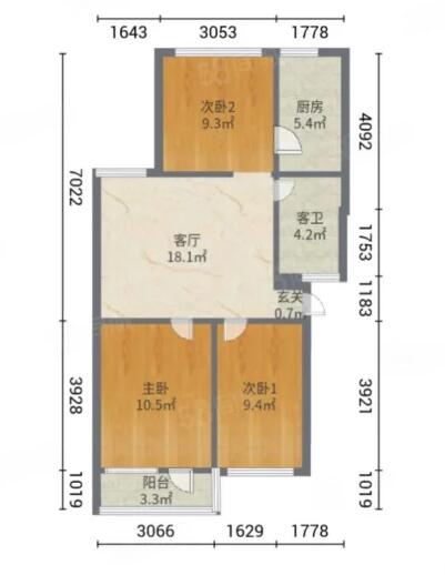 誠信花園   3室1廳1衛96m283萬元