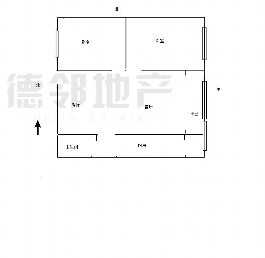 潤恒第一城 3室2廳1衛(wèi)105m2102萬元